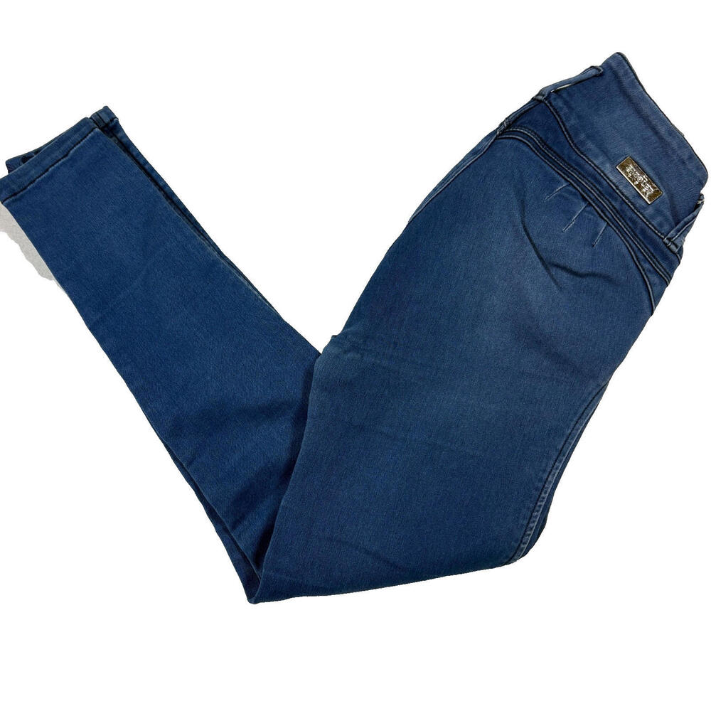 BViolet Womens Jeans Size 8 High Rise Skinny Stretch Denim Embroidered Y2K